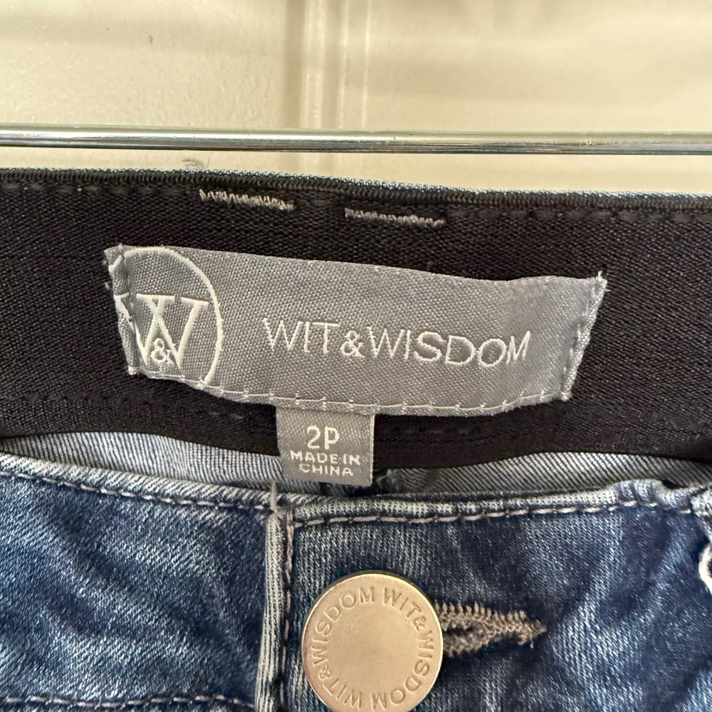 Wit & Wisdom democracy Jeans Women 2P Blue Exc. Ab-Solution Petite Denim - Picture 2 of 7